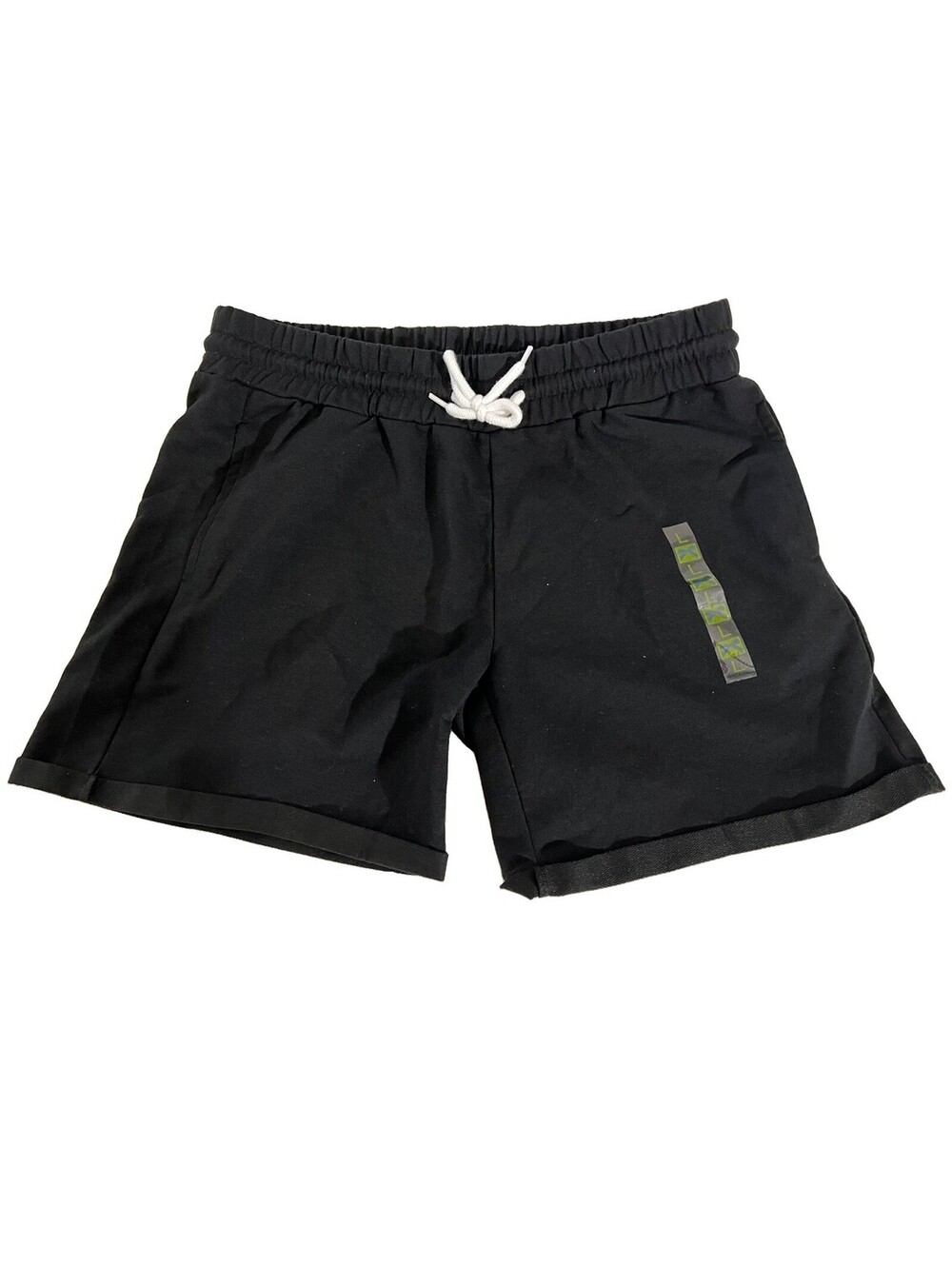 Roma Concept by Rosee Women’s Shorts Size L Black Drawstring Cuffed Lounge NWOT